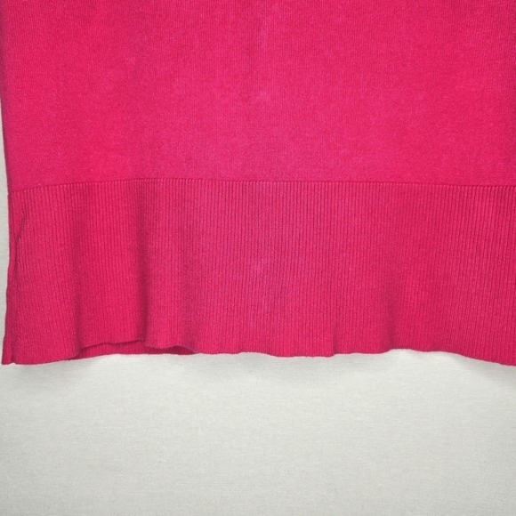 White House/Black Market Cardigan Sweater, Hot Pink, Medium. - Picture 9 of 12